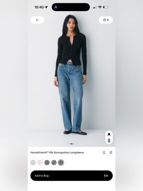 Aritzia Homestretch Syncopation Longsleeve Button Top